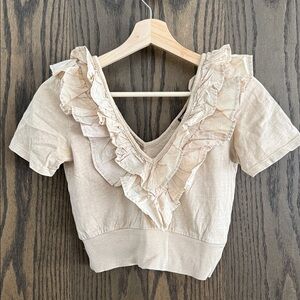 Zara • Ruffled Crop Top